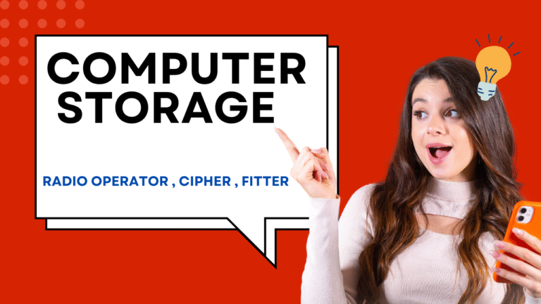 Computer Storage Quiz For Crpf Radio Operator, Cipher And Radio Fitter Entrance Exam