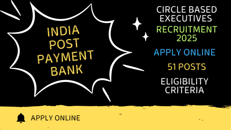India Post Payment Bank (IPPB) Circle Based Executives (CBE) Recruitment 2025