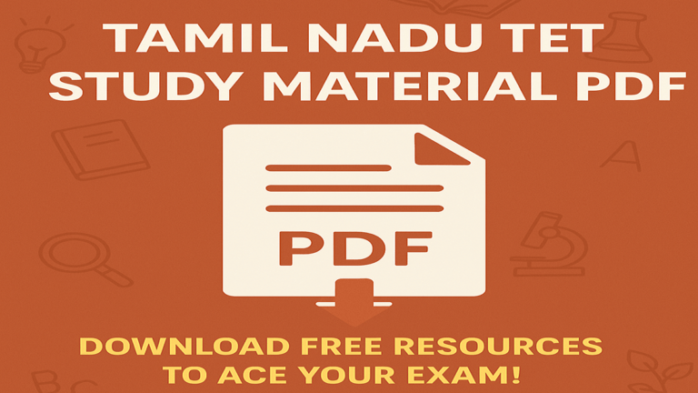 Tamil Nadu TET Study Material PDF
