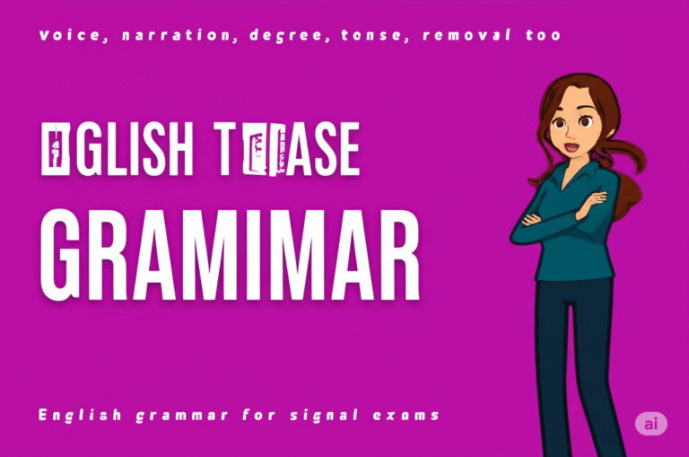 English grammar for signal exams