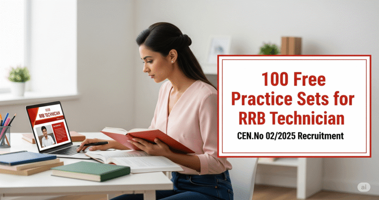 Free Practice Sets for RRB Technician CEN.No 02/2025 Recruitment