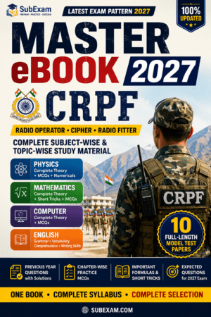 MASTER eBOOK 2027 For CRPF Radio Operator, Cipher & Radio Fitter On Latest Pattern Selection Granteed