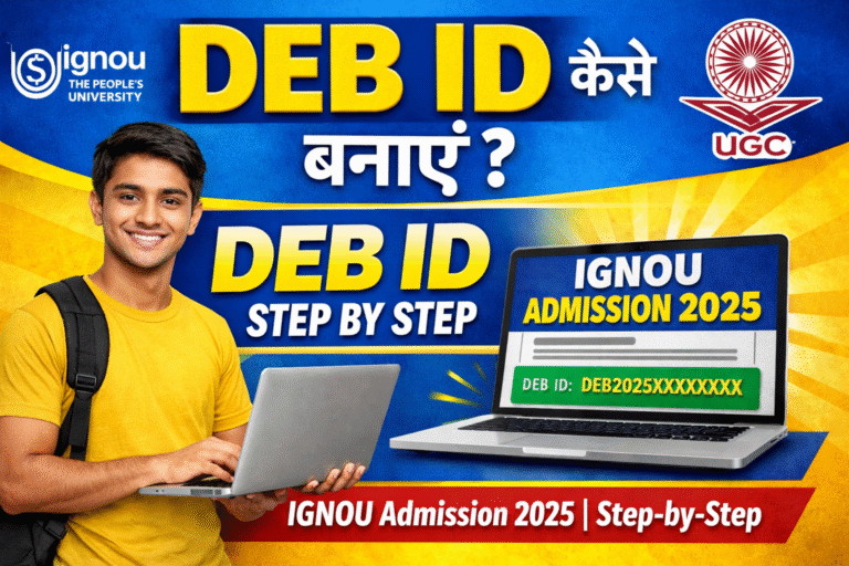 How to Create DEB ID for IGNOU Admission