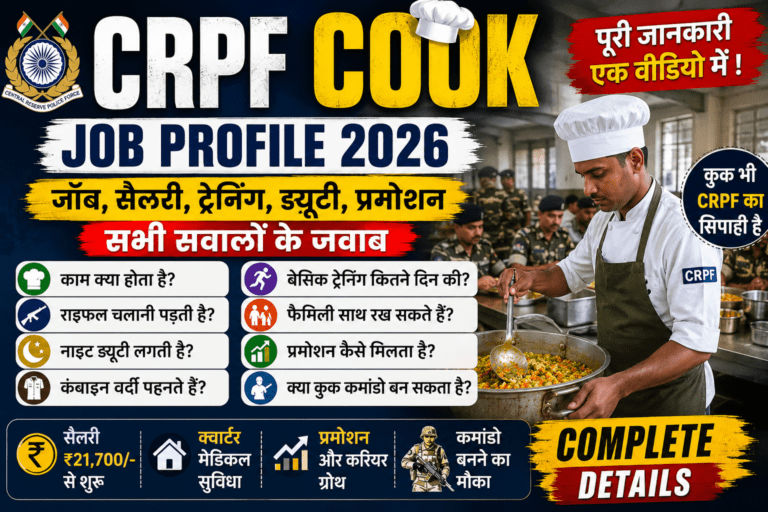 CRPF Cook Job Profile